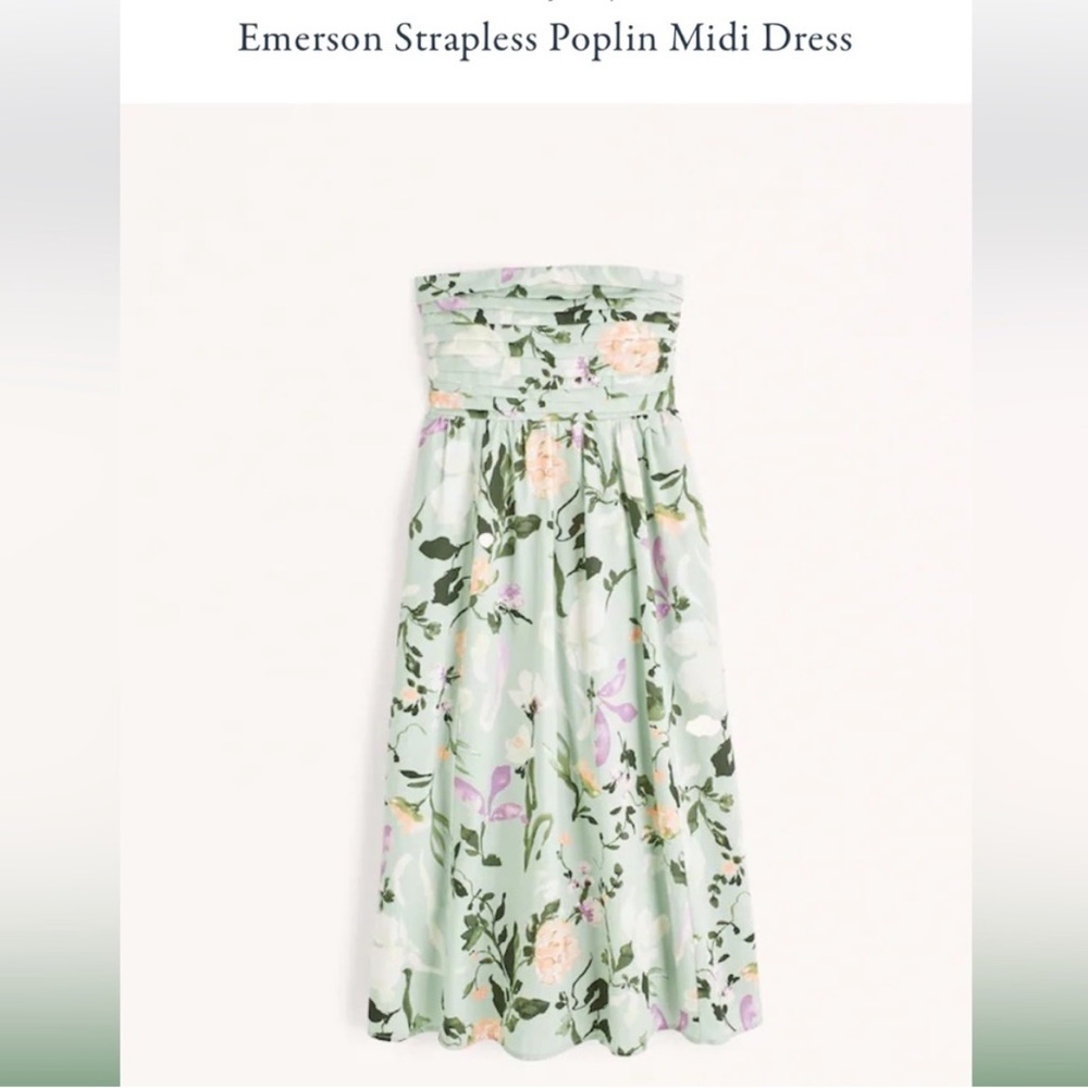 Abercrombie Strapless Floral Midi Dress